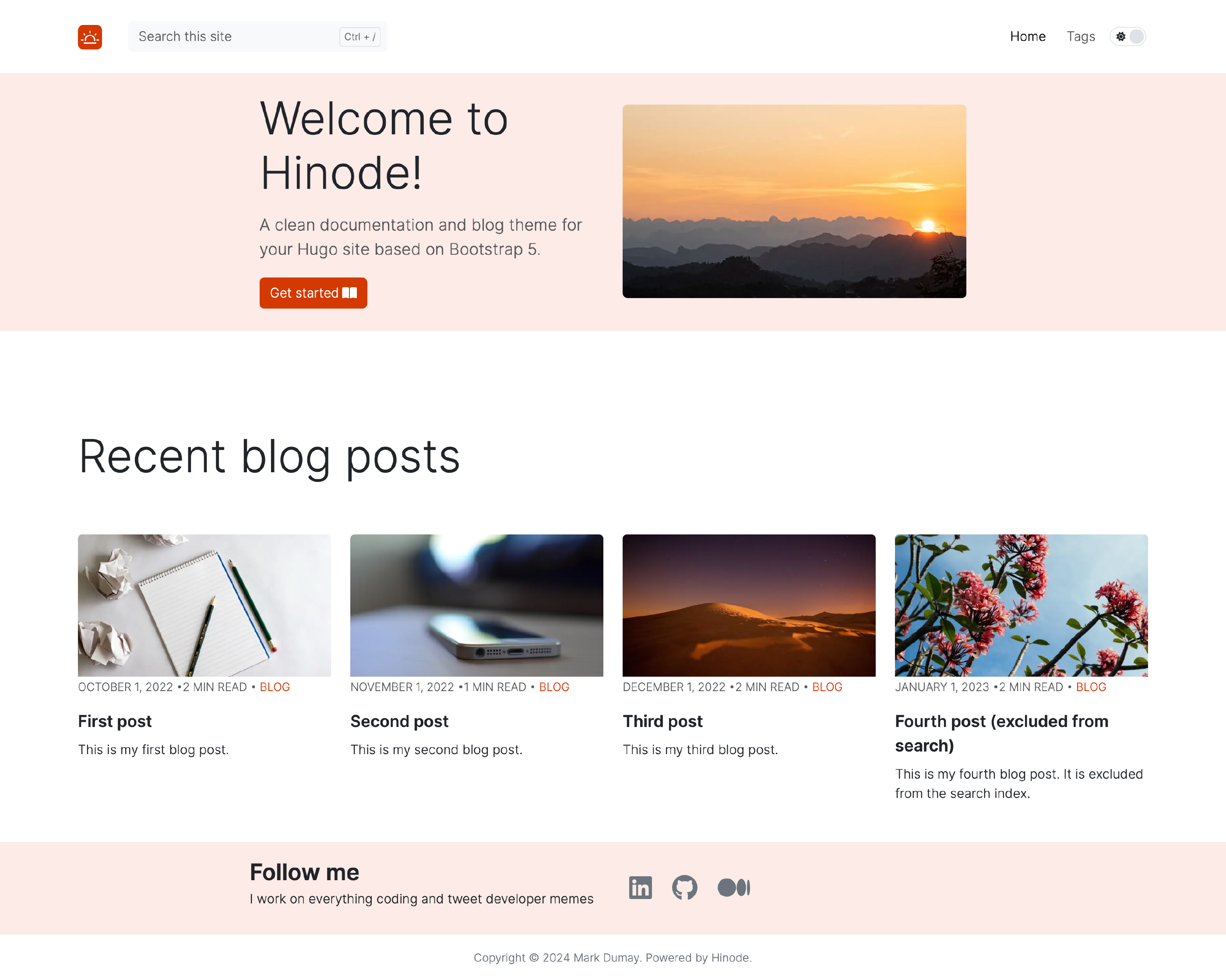 Adjusted Homepage